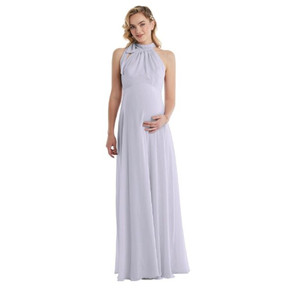 Silverdove Maternity Chiffon Halter Gown Style M455 Size 12 - Picture 1 of 2